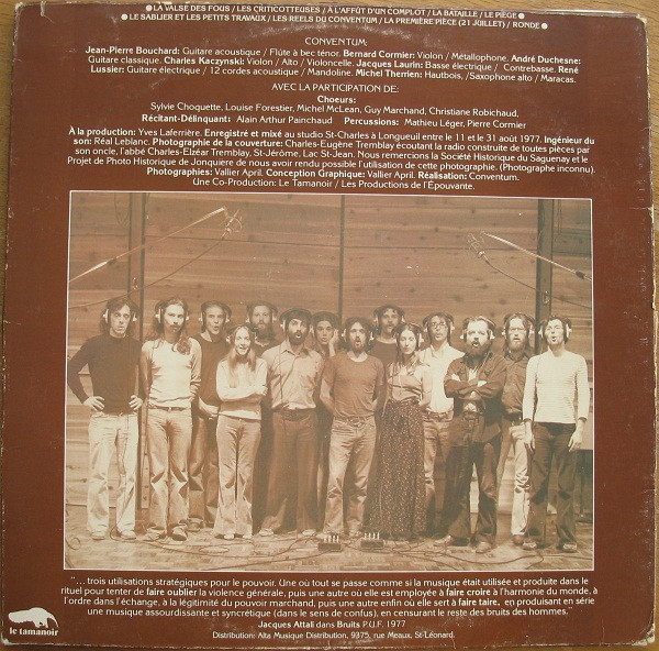Conventum - À L'Affût D'Un Complot [Vinyl] | Le Tamanoir (TAM-27011) - 3