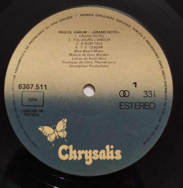 Procol Harum - Grand Hotel | Chrysalis (6307 511) - 4