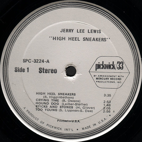 Jerry Lee Lewis - High Heel Sneakers | Pickwick (SPC-3224) - 3