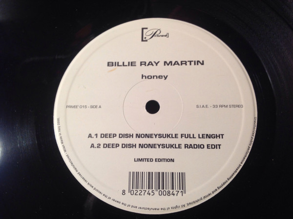 Billie Ray Martin - Honey | More Music Italy (PRIVEE' 015)