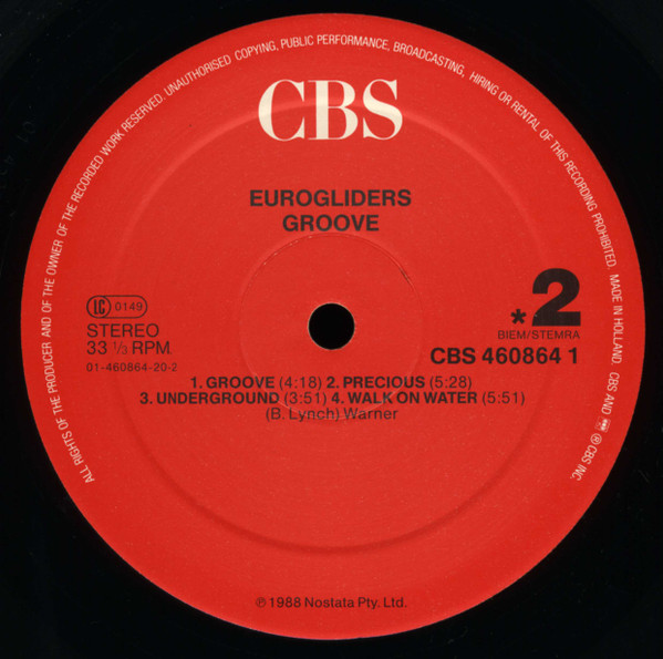 Eurogliders - Groove | CBS (CBS 460864 1) - 4