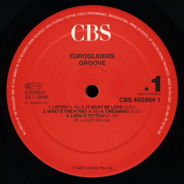 Eurogliders - Groove | CBS (CBS 460864 1) - 3