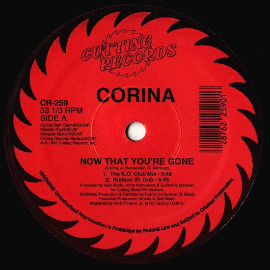 Corina - Now That You're Gone | Cutting Records (CR-259 X) - 3