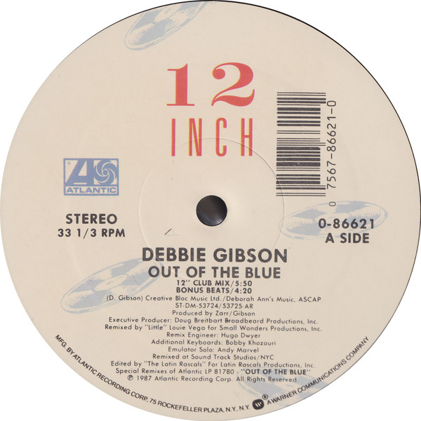 Debbie Gibson - Out Of The Blue | Atlantic (0-86621) - 2