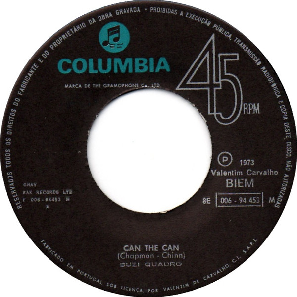 Suzi Quatro - Can The Can | Columbia (8E 006-94453 MF) - 3