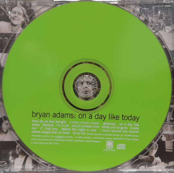 Bryan Adams - On A Day Like Today | A&M Records (541 016-2) - 3