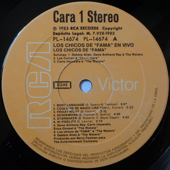 The Kids From Fame - En Vivo | RCA Victor (PL-14674) - 3 The Kids From Fame - En Vivo | RCA Victor (PL-14674) - 3