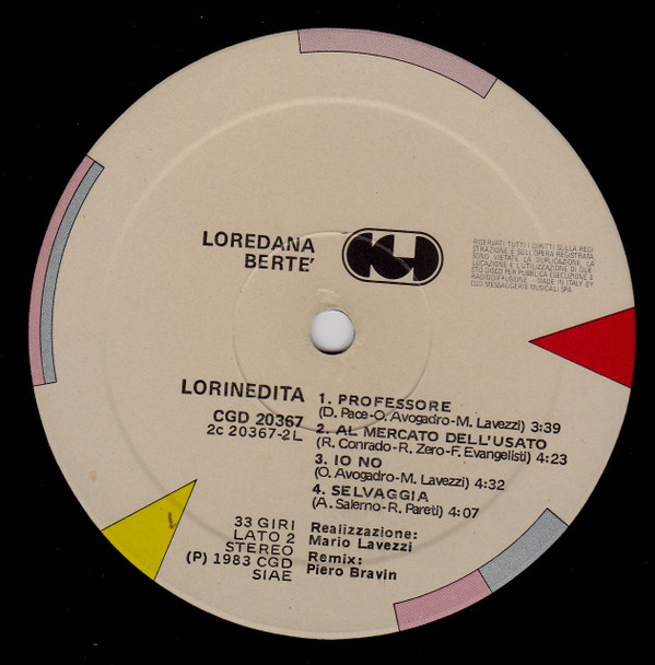 Loredana Bertè - Lorinedita | CGD (CGD 20367) - 2 Loredana Bertè - Lorinedita | CGD (CGD 20367) - 2