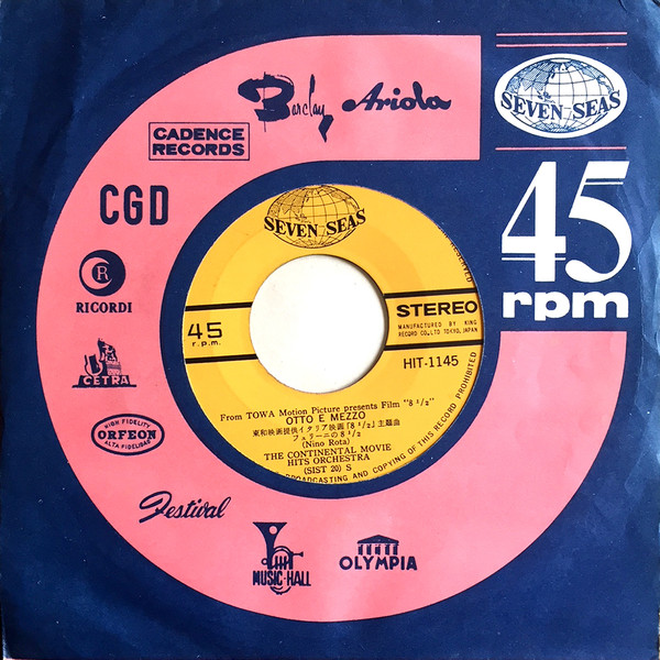 The Continental Movie Hits Orchestra - Serenada Do Mar / Otto E Mezzo | Seven Seas (HIT-1145) - 3