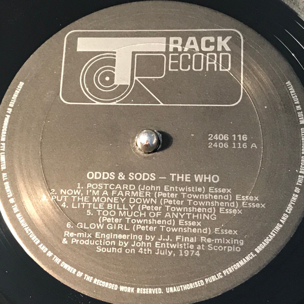 The Who - Odds & Sods | Track Record (2406 116) - 3