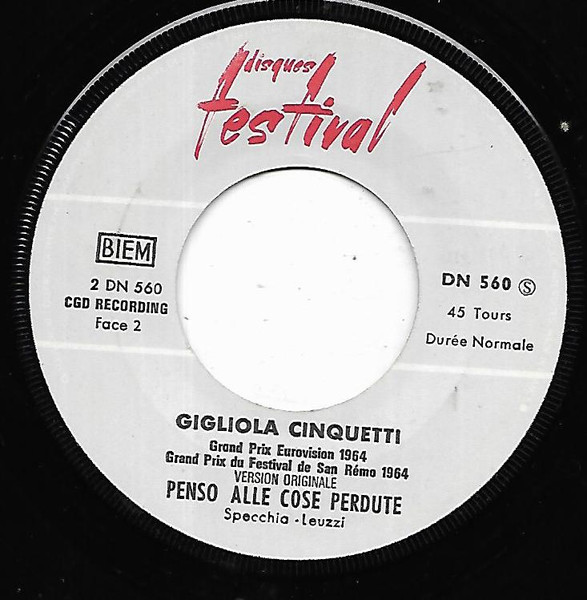 Gigliola Cinquetti - Non Ho L'Eta (Per Amarti) | Disques Festival (DN 560) - 2