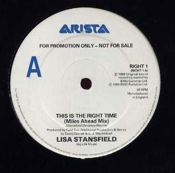 Lisa Stansfield - This Is The Right Time | Arista (RIGHT 1) - main Lisa Stansfield - This Is The Right Time | Arista (RIGHT 1) - main