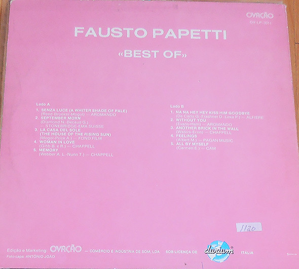 Fausto Papetti - Best Of | Ovação (OV-LP-3011) - 2 Fausto Papetti - Best Of | Ovação (OV-LP-3011) - 2