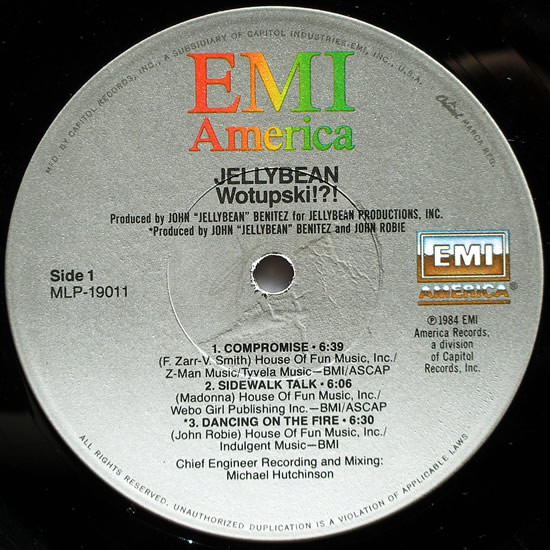 John "Jellybean" Benitez - Wotupski!?! | EMI America (MLP-19011) - 3 John "Jellybean" Benitez - Wotupski!?! | EMI America (MLP-19011) - 3
