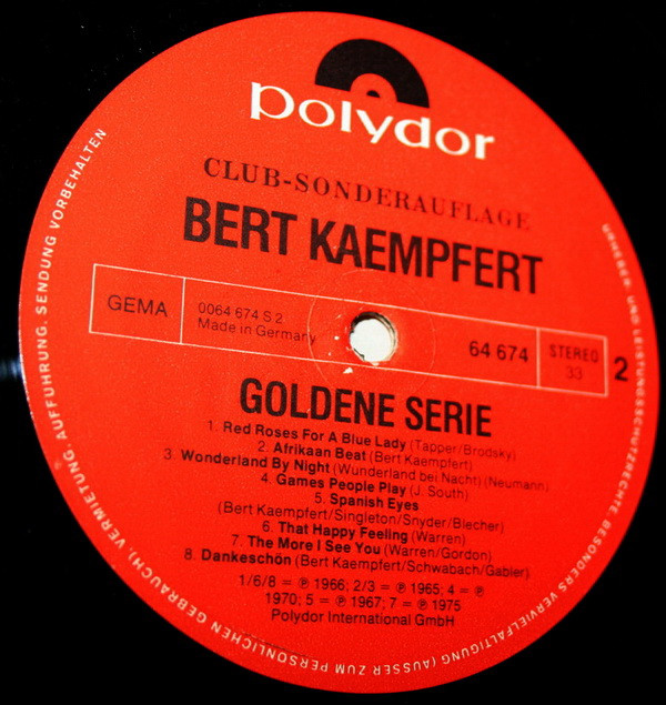 Bert Kaempfert - Goldene Serie | Polydor (64 674) - 2