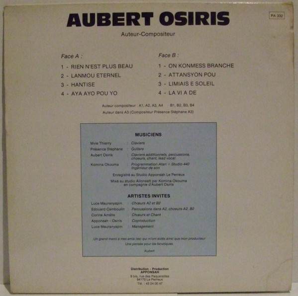 Aubert Osiris - Rien N'est Plus Beau | Dzigbodi (PA 332) - 2 Aubert Osiris - Rien N'est Plus Beau | Dzigbodi (PA 332) - 2