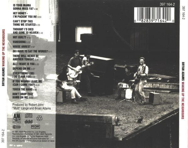 Bryan Adams - Waking Up The Neighbours | A&M Records (397 164-2) - 2