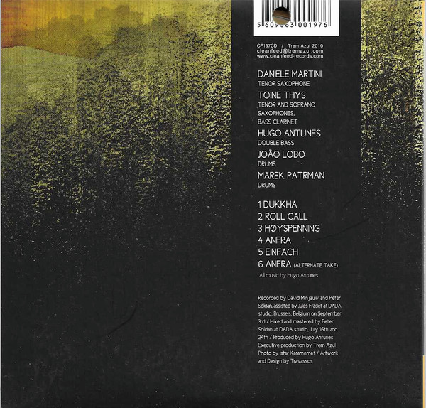 Hugo Antunes - Roll Call | Clean Feed (CF197CD) - 4