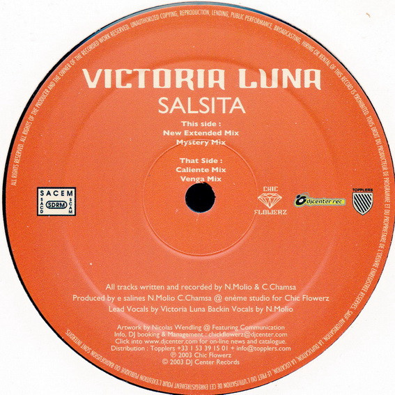 Victoria Luna - Salsita | Chic Flowerz Records (CF 003) - 3 Victoria Luna - Salsita | Chic Flowerz Records (CF 003) - 3