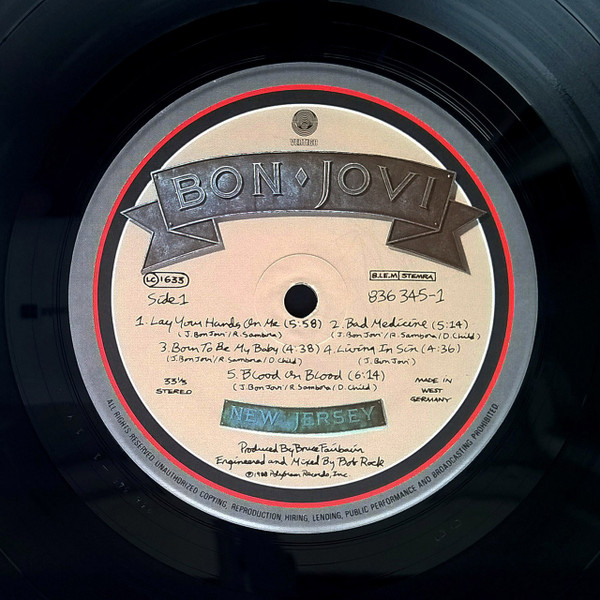 Bon Jovi - New Jersey | Vertigo (836 345-1) - 3