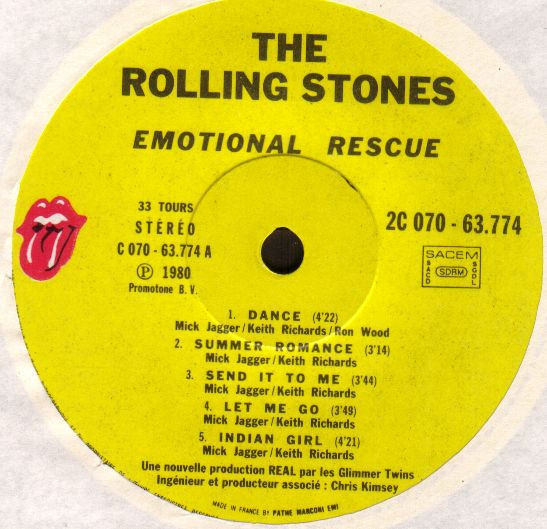 The Rolling Stones - Emotional Rescue | Rolling Stones Records (2C 070 63774) - 4 The Rolling Stones - Emotional Rescue | Rolling Stones Records (2C 070 63774) - 4
