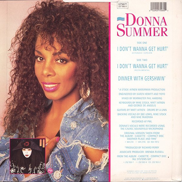 Donna Summer - I Don't Wanna Get Hurt | Warner Bros. Records (U7567T) - 2 Donna Summer - I Don't Wanna Get Hurt | Warner Bros. Records (U7567T) - 2