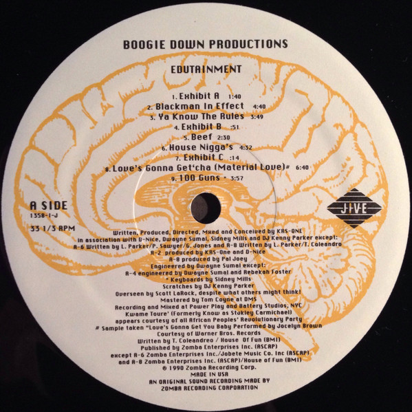 Boogie Down Productions - Edutainment | Jive (1358-1-J) - 3 Boogie Down Productions - Edutainment | Jive (1358-1-J) - 3