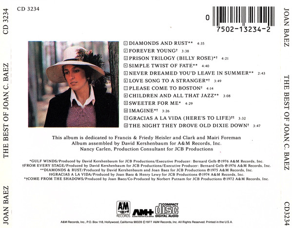 Joan Baez - The Best Of Joan C. Baez | A&M Records (CD 3234) - 2