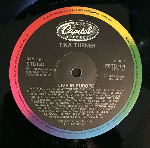 Tina Live In Europe