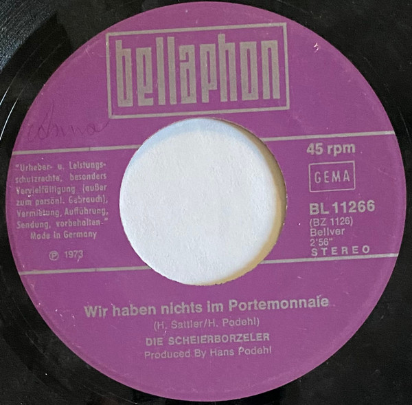 Die 3 Singenden Scheierborzeler Vom MCC - Du Alter Depp (Du Wirst Vom Saufen Nicht Gescheiter) / Wir Haben Nichts Im Portemonnaie | Bellaphon (BL 11 266) - 4