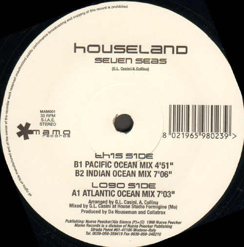 Houseland - Seven Seas | Mamo Records (MAM001) - main
