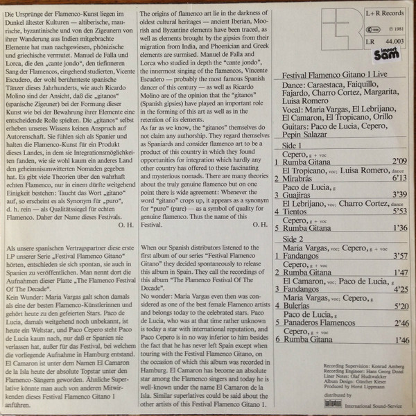 Various - Festival Flamenco Gitano 1 | L+R Records (LR 44.003) - 2