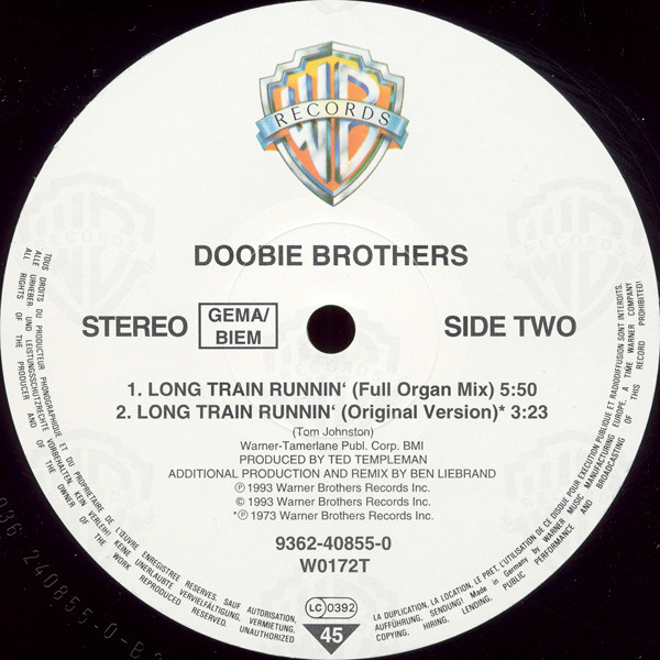 The Doobie Brothers - Long Train Runnin' - Locomotive Remixes '93 (12") [Vinyl] | Warner Bros. Records (W0172T) - 4