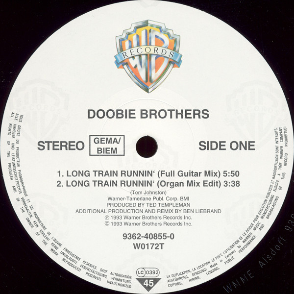 The Doobie Brothers - Long Train Runnin' - Locomotive Remixes '93 (12") [Vinyl] | Warner Bros. Records (W0172T) - 3