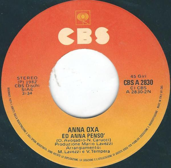 Anna Oxa - Fammi Ridere Un Po' | CBS (CBS A 2830) - 4