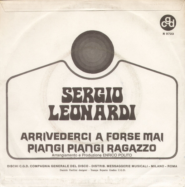 Sergio Leonardi - Arrivederci A Forse Mai | CGD (N 9723) - 2