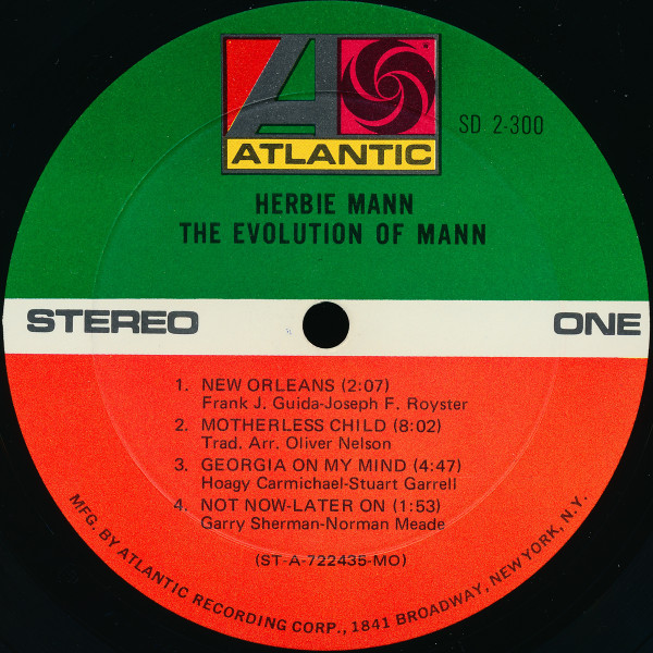 Herbie Mann - The Evolution Of Mann | Atlantic (SD 2-300) - 3 Herbie Mann - The Evolution Of Mann | Atlantic (SD 2-300) - 3