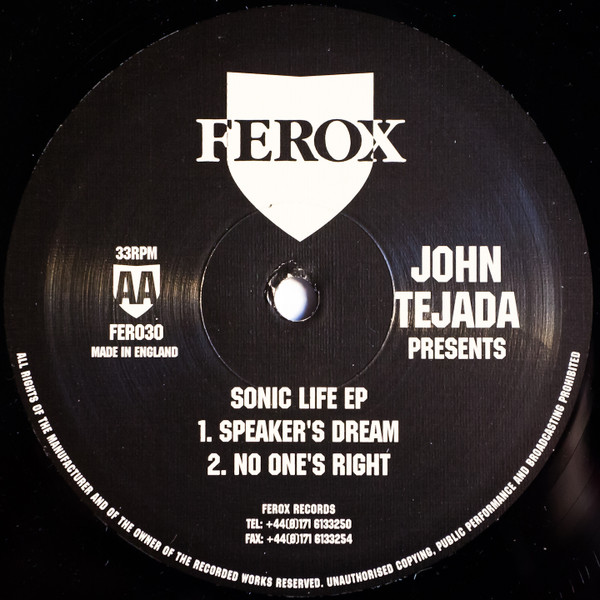 John Tejada - Sonic Life EP | Ferox Records (FER030) - 2 John Tejada - Sonic Life EP | Ferox Records (FER030) - 2