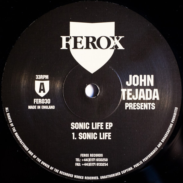 John Tejada - Sonic Life EP | Ferox Records (FER030) - main John Tejada - Sonic Life EP | Ferox Records (FER030) - main