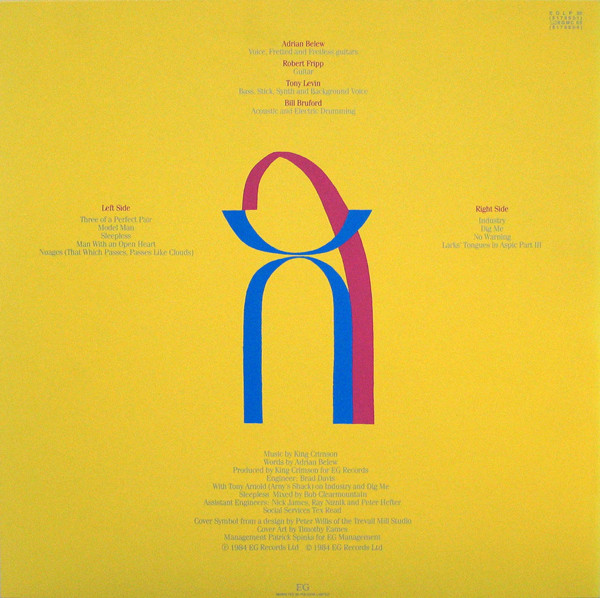 King Crimson - Three Of A Perfect Pair | EG (EGLP 55) - 2 King Crimson - Three Of A Perfect Pair | EG (EGLP 55) - 2