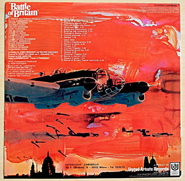 Ron Goodwin , Sir William Walton - Battle Of Britain - Original Soundtrack Recording | United Artists Records (UAS 9042) - 2