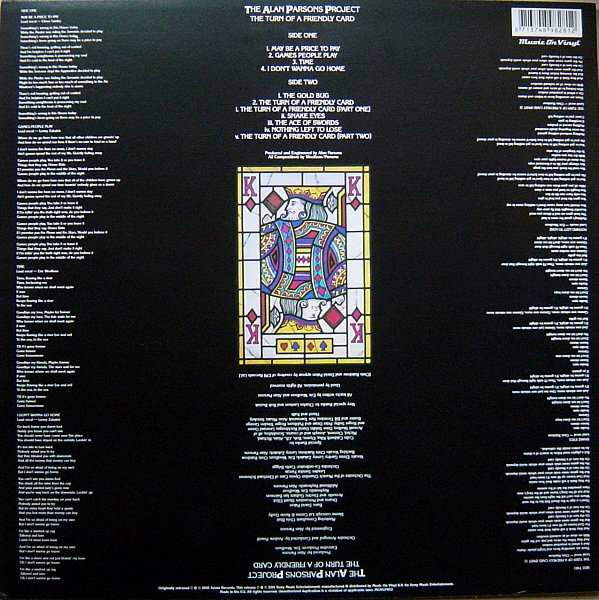The Alan Parsons Project - The Turn Of A Friendly Card | Music On Vinyl (MOVLP403) - 2