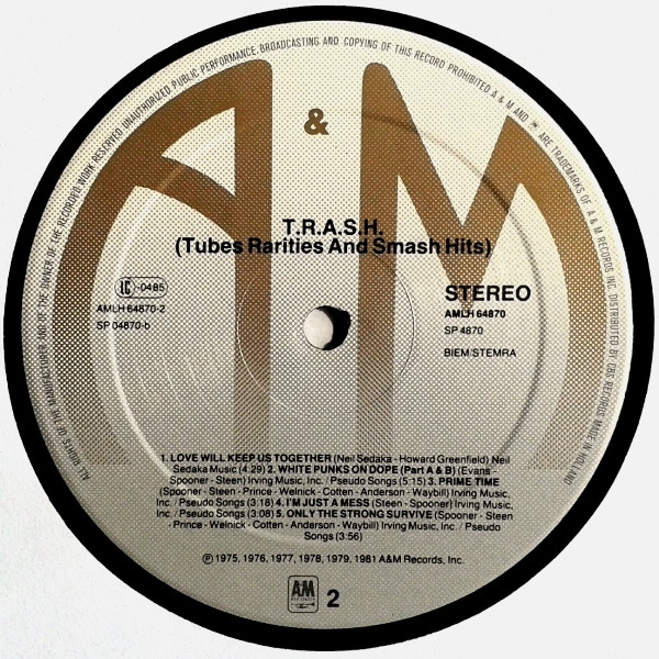 The Tubes - T.R.A.S.H. (Tubes Rarities And Smash Hits) | A&M Records (AMLH 64870) - 4 The Tubes - T.R.A.S.H. (Tubes Rarities And Smash Hits) | A&M Records (AMLH 64870) - 4
