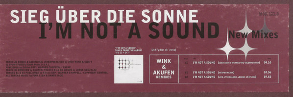 Sieg Über Die Sonne - I'm Not A Sound (New Mixes) | Multicolor Recordings (MCR 121.0) - 3 Sieg Über Die Sonne - I'm Not A Sound (New Mixes) | Multicolor Recordings (MCR 121.0) - 3