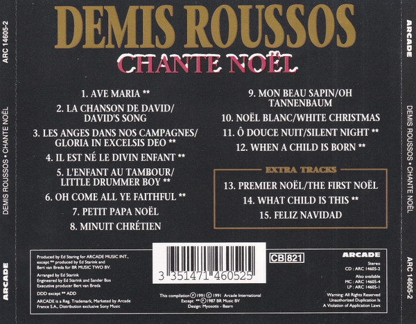 Demis Roussos - Chante Noël | Arcade (ARC 14605-2) - 2 Demis Roussos - Chante Noël | Arcade (ARC 14605-2) - 2