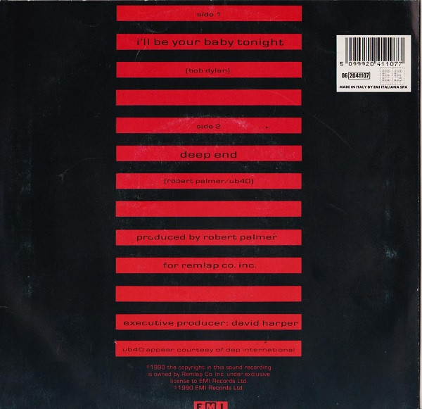 Robert Palmer And UB40 - I'll Be Your Baby Tonight | EMI (06 2041107) - 2