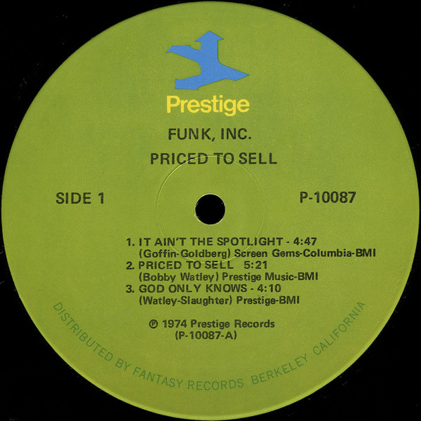 Funk Inc. - Priced To Sell | Prestige (P-10087) - 2 Funk Inc. - Priced To Sell | Prestige (P-10087) - 2