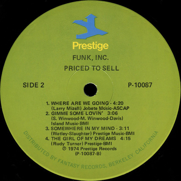 Funk Inc. - Priced To Sell | Prestige (P-10087) - 3 Funk Inc. - Priced To Sell | Prestige (P-10087) - 3