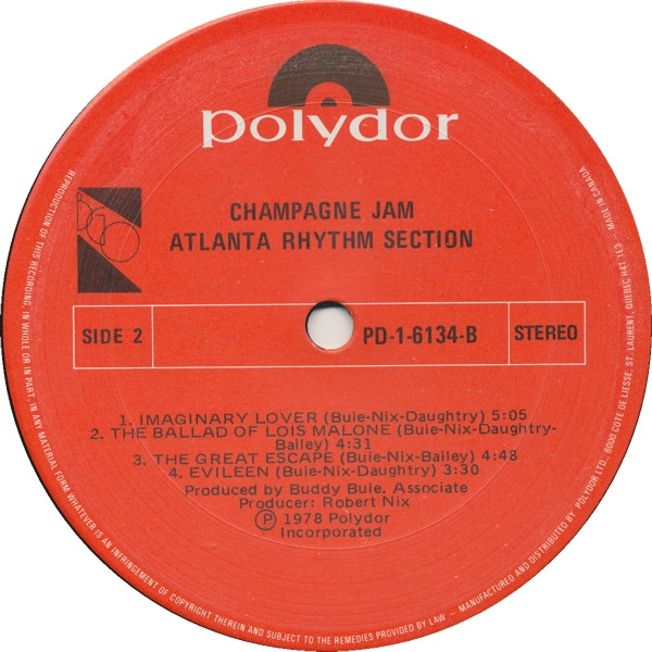 Atlanta Rhythm Section - Champagne Jam | Polydor (PD-1-6134) - 4