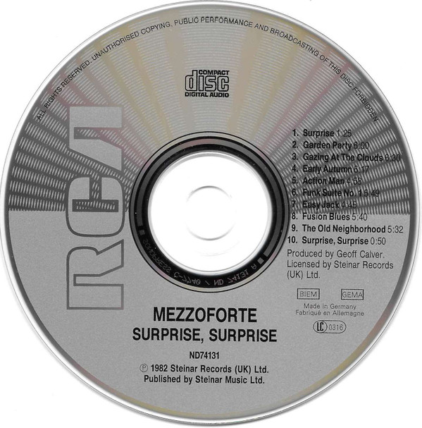 Mezzoforte - Surprise, Surprise | RCA (ND 74131) - 3